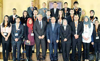 Germaine Hasan Abououf with Egyptian President