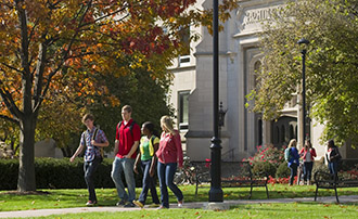 Bradley University campus scene in autumn