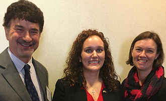 Justice Steven David, Nasha Baughman, Professor Carrie Hagan