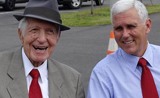 Edgar Whitcomb and Mike Pence