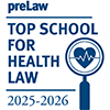 graphic depicting preLaw magazine top school for health law