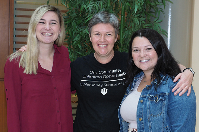 Anna Cron, Professor Carrie Hagan, Brittany Roberts