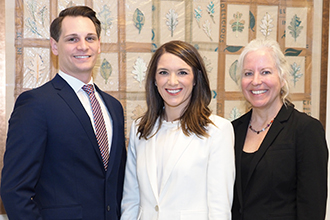 Forrest Manning, Ashley Rosenblatt, Professor Cynthia Baker