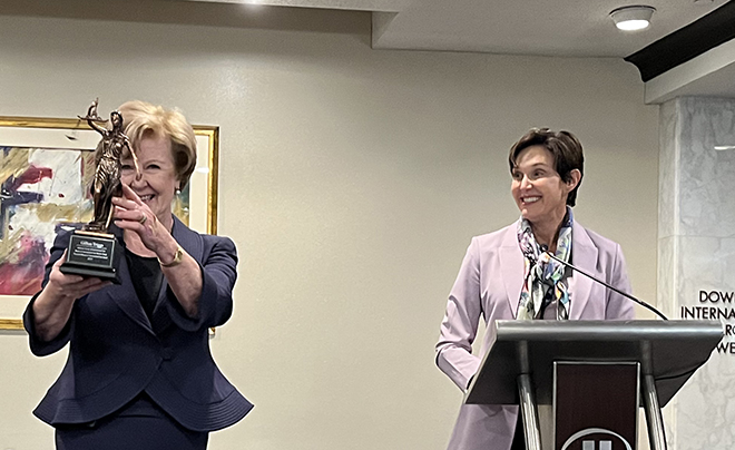 Gillian Triggs and Yvonne Dutton