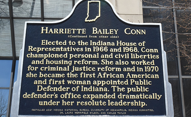 Historic marker honoring Harriette Bailey Conn