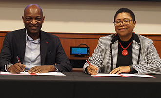 Hugues Kenfack and Karen Bravo