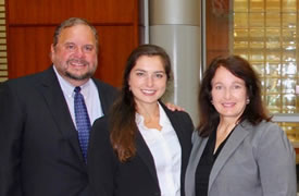John Talley, '85, daughter Virginia (a law student), and wife Lesa