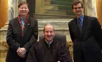 Visiting Scholar Jiao Hongchang with Judge Lawrence and Prof Tom Wilson