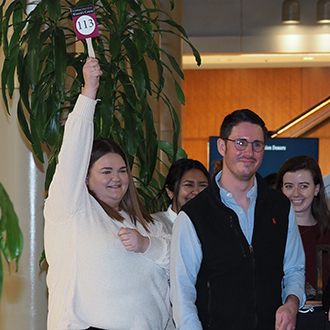 Women's Caucus Auction bidder and friends