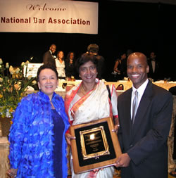 Dr. Beverly Baker-Kelly, Judge/High Commissioner Navi Pillay, and Professor George E. Edwards