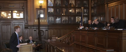 Jonathan Bont arguing before the Indiana Supreme Court