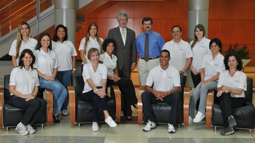 Dean Roberts with Professor Wilson and colleagues from Brazil