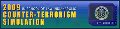 Graphic image for the 2009 Counter-terrorism simulation with an the U.S. Presidential Seal and 