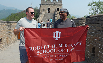 Jason Abel and Eddie Rivers at the Great Wall of China